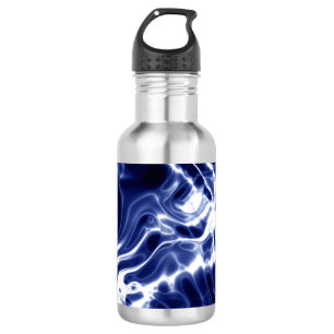 Botella De Agua Patrón giratorio azul