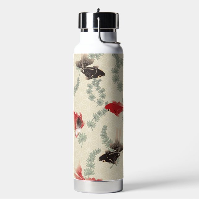 Botella De Agua Patrón japonés de pez dorado  (Izquierda)