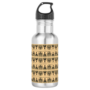 Botella De Agua Patrón Mediterráneo Árabe Griego Marrón