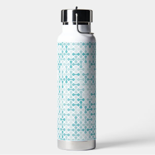 Botella De Agua Patrón metabólico azul