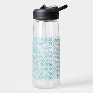 Botella De Agua Patrón metabólico azul