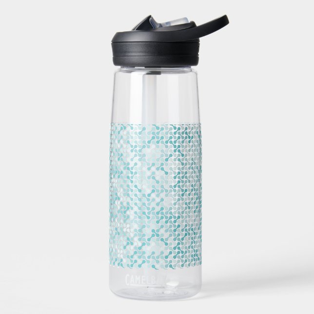 Botella De Agua Patrón metabólico azul (Izquierdo)