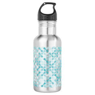 Botella De Agua Patrón metabólico azul