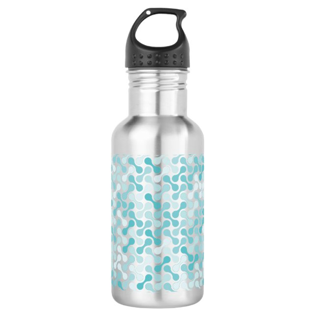 Botella De Agua Patrón metabólico azul (Anverso)