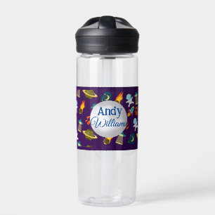 Botella De Agua Patrón Personalizado de galaxia astronauta del esp