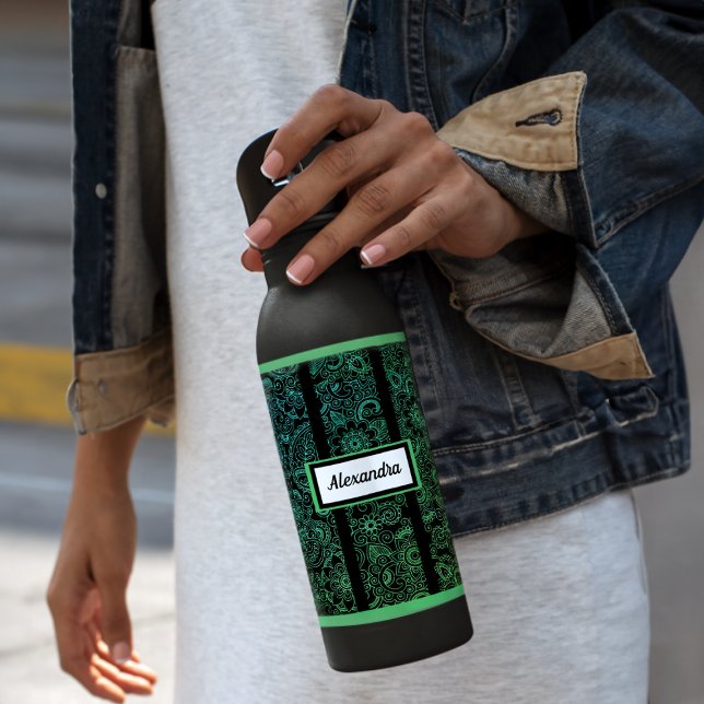 Botella De Agua Patrón personalizado de Yoga Henna (Subido por el creador)