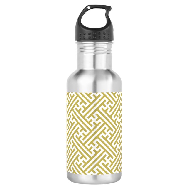 Botella De Agua Patrón Sayagata, japonés, oro y blanco (Anverso)