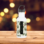 Botella De Agua Patrón sin problemas del bosque acuático<br><div class="desc">Abran la serena belleza del invierno con nuestro patrón de mareo acuarela del bosque de invierno. Este exquisito diseño captura la esencia de un bosque cubierto de nieve,  perfecto para añadir un toque de magia estacional a tu vida.</div>