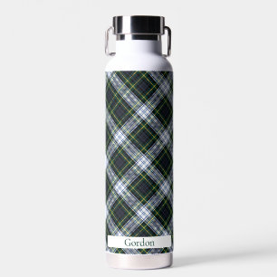 Botella De Agua Patrón verde y blanco trenzado Gordon Tartan Perso