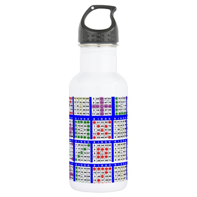 Botella De Agua Patrones de juego de bingo grandes (Anverso)