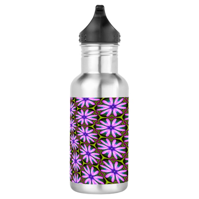 Botella De Agua Patrones margueritas púrpura (Derecha)