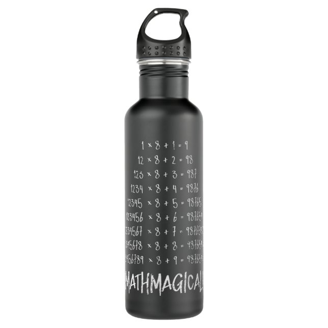 Botella De Agua Patrones matemáticos (Anverso)