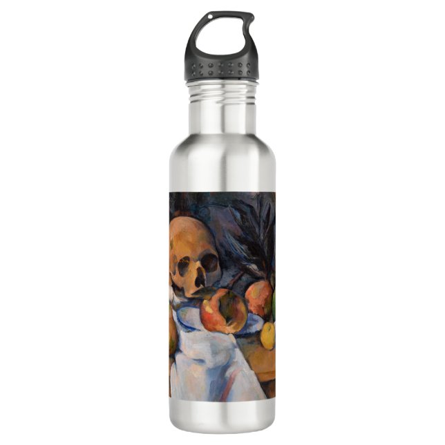Botella De Agua Paul Cezanne - Todavía la vida con Skull (Anverso)