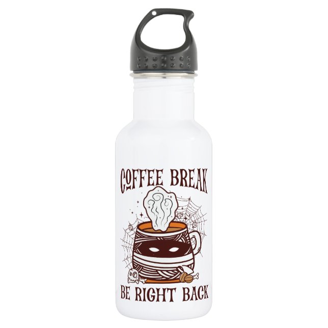 Botella De Agua Pausa de café - Tema de Halloween (Anverso)