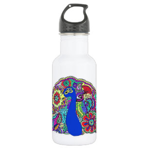 Botella De Agua pavo real bonito