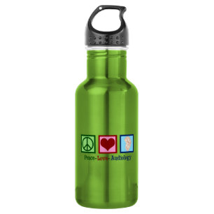 Botella De Agua Paz Amor Audiología Linda Audiólogo