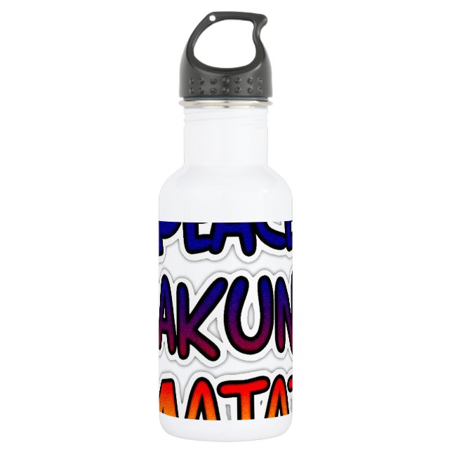 Botella De Agua Peace Hakuna Matata (Anverso)