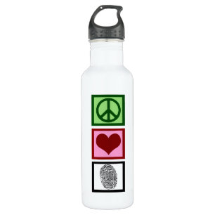 Botella De Agua Peace Love Forensics