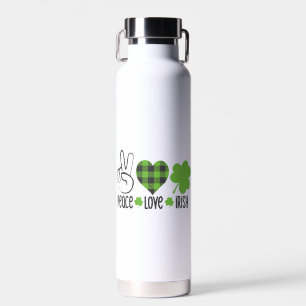 Botella De Agua Peace Love Irish-60682