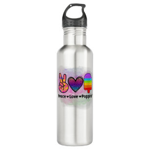 Botella De Agua Peace Love Poppin' Tie Dye Push Fidget Toy