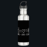 Botella De Agua Peace Love Science<br><div class="desc">Peace Love Science</div>
