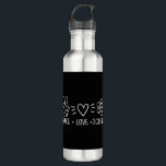 Botella De Agua Peace Love Science<br><div class="desc">Peace Love Science</div>