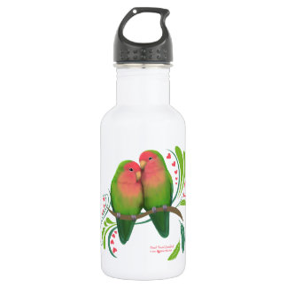 Botella De Agua Peach Faced Love Birds