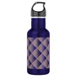 Botella De Agua Peach Quilly Pattern con un diamante
