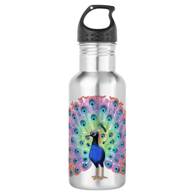 Botella De Agua Peacock colorido (Anverso)