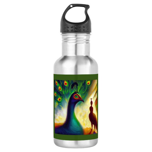 Botella De Agua Peacock de animales espirituosos 3 (Anverso)
