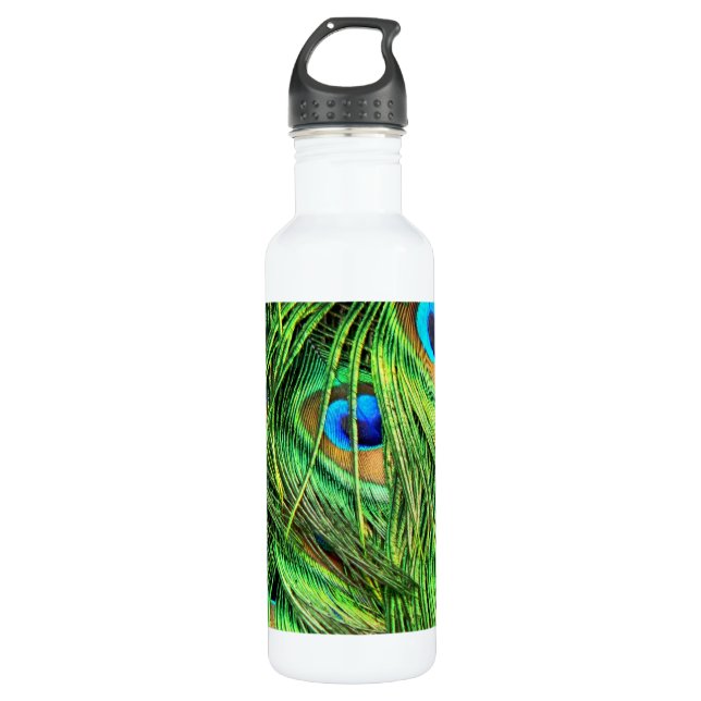 Botella De Agua Peacock Feathers (Anverso)