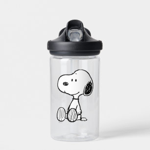 Botella De Agua PEANUTS   Snoopy on Black White Comics