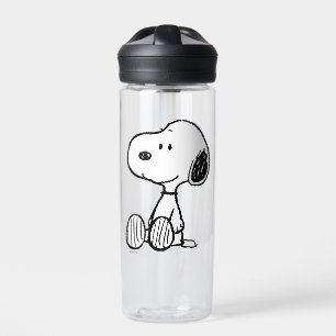 Botella De Agua PEANUTS   Snoopy on Black White Comics