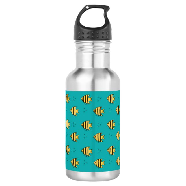 Botella De Agua Peces amarillos en el agua (Anverso)