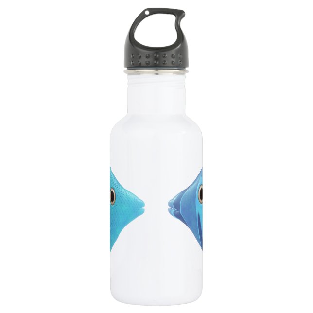 Botella De Agua peces azules (Anverso)