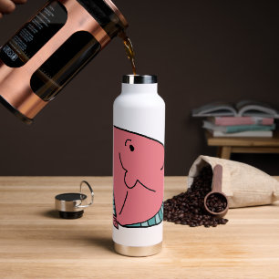 Botella De Agua Peces rosados y verdes
