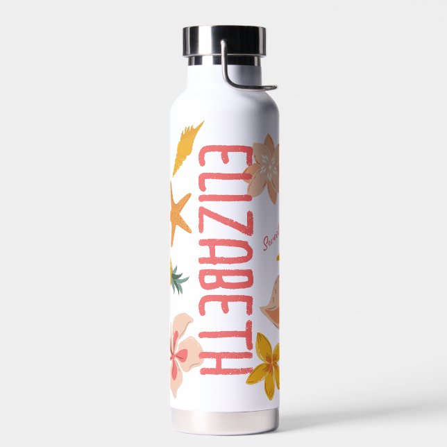 Botella De Agua Pegatina de playa de Chicas personalizados (Izquierdo)