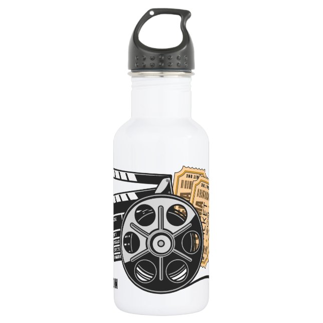 Botella De Agua Película de nombre personalizado (Anverso)