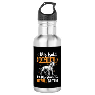 Botella De Agua Pelo de perro Pitbull Brillo Perro Divertido