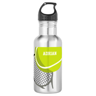 Botella De Agua Pelota de tenis y raqueta personalizadas