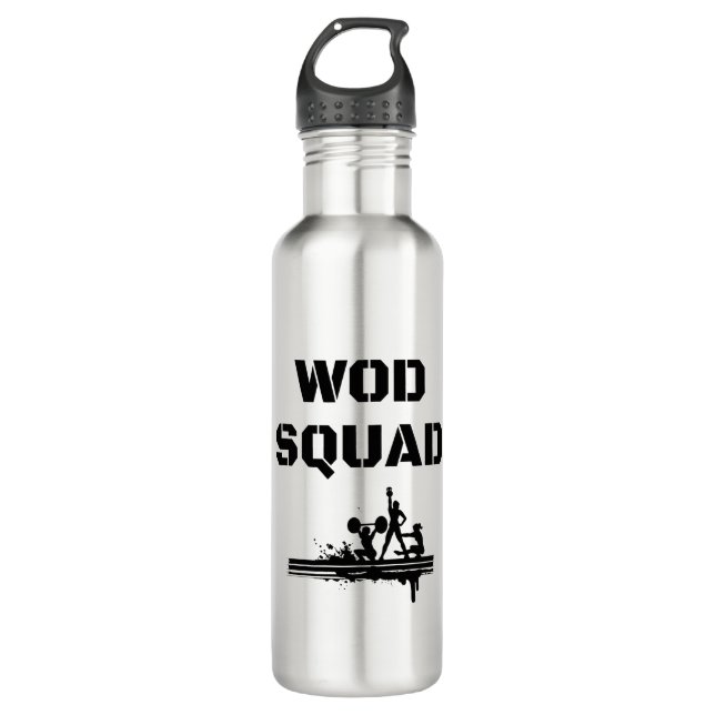 Botella De Agua PELOTÓN de WOD - único Crossfit-Inspirada (Anverso)
