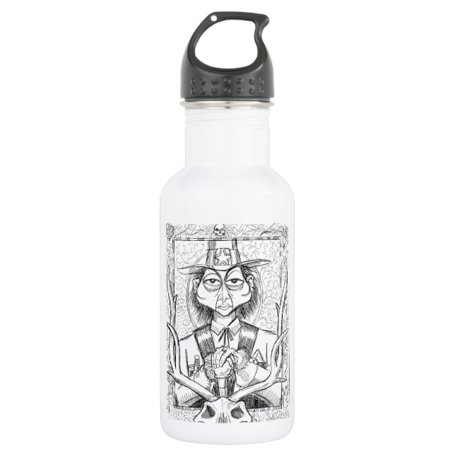 Botella De Agua Pen and Ink Scary Guy (Anverso)