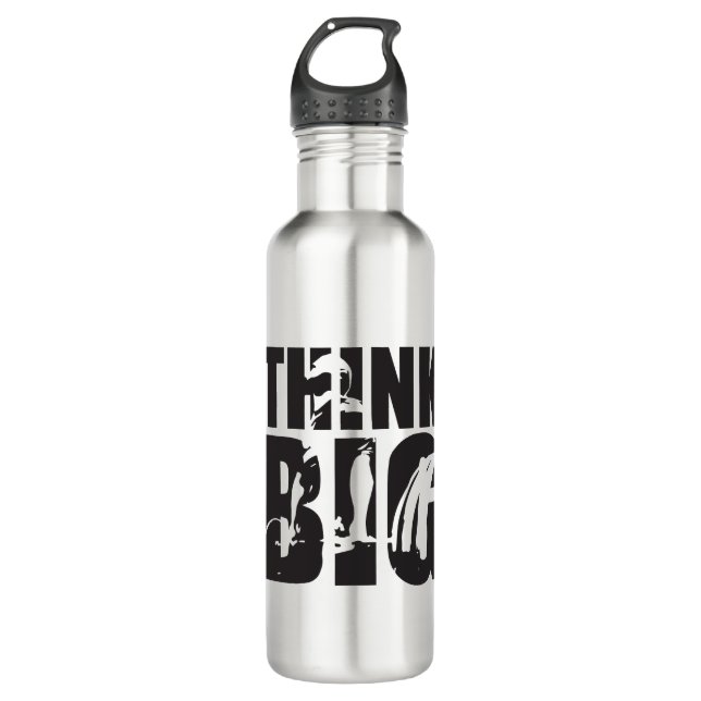 Botella De Agua Pensar en grande - Motivación de gimnasio (Anverso)