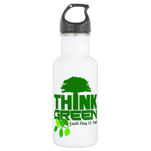 Botella De Agua PENSAR VERDE (Día de la Tierra)