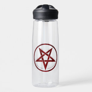 Botella De Agua Pentagram del diablo Rojo