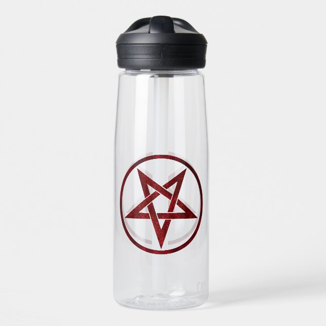 Botella De Agua Pentagram del diablo Rojo (Delante)