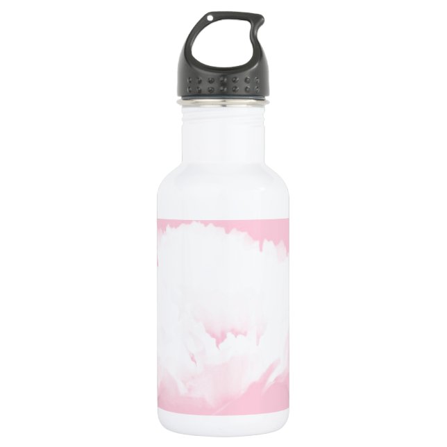 Botella De Agua Peonía blanca rosa suave - Floral (Anverso)