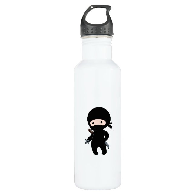 Botella De Agua Pequeña Estrella de entarimado Ninja (Anverso)
