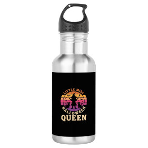 Botella De Agua Pequeña Miss Diseño de Gato Bruja Reina de Hallowe