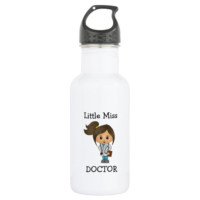 Botella De Agua Pequeña Srta. Doctor - Brunette lindo (Anverso)